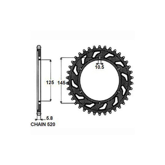 SUNSTAR SUNR1-3541-46 Chain Sprocket