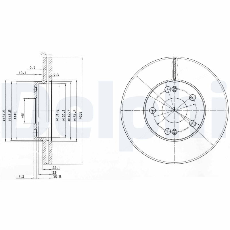 DELPHI BG2695 Brake Disc .