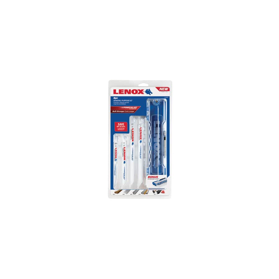 LENOX LEN121439KPE General-Purpose Reciprocating Saw Blade Kit, 9 Piece