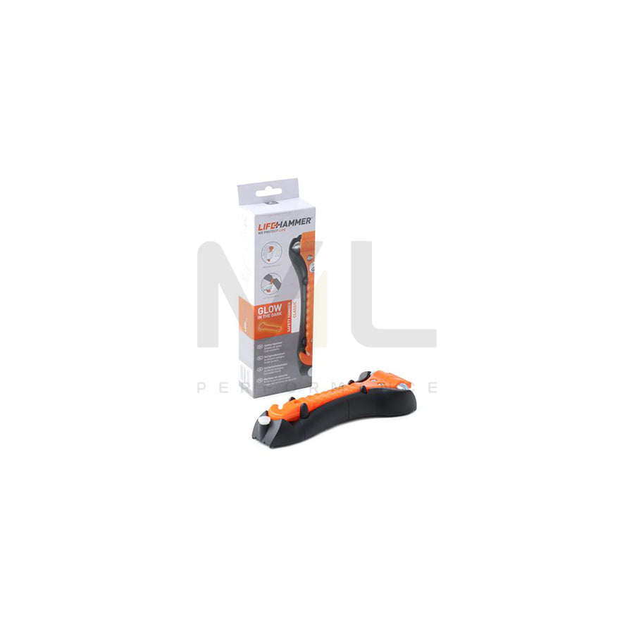 LifeHammer HCGO1RNDBX Window breaker Orange, Parameter: Fluorescent, Fluoreszierend