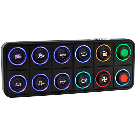 LINK ECU 101-0239 12 KEY (2X6) CAN KEYPAD WITH INTERCHANGEABLE 15MM INSERTS (SOLD SEPARATELY)