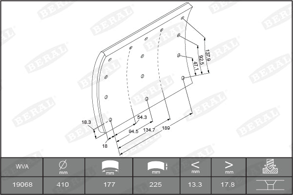OE VW 3D7609721A Service Brake Cable Pull