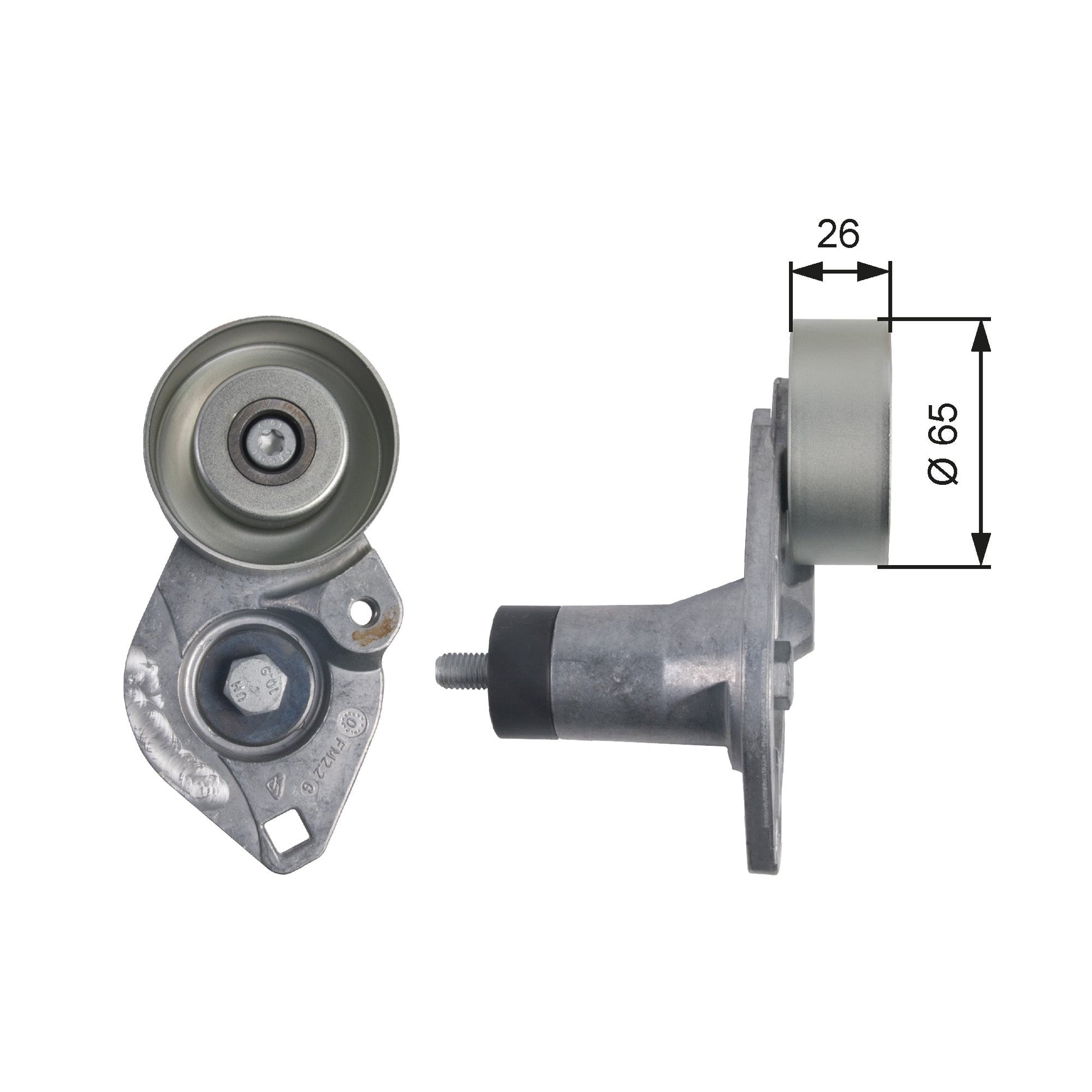 GATES GATT39152 V-Ribbed Belt Tensioner Pulley