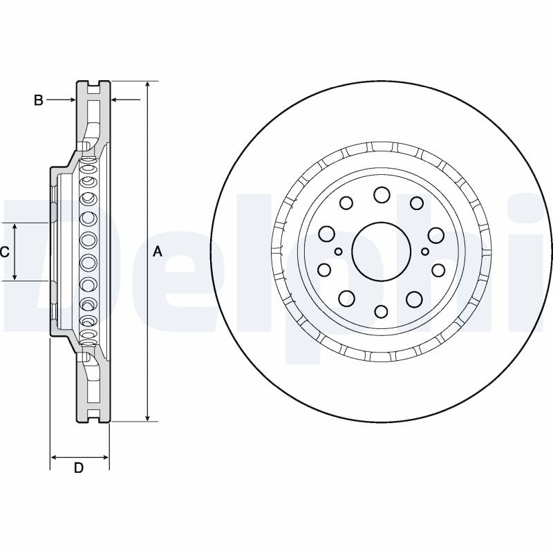 DELPHI BG9187C Brake Disc