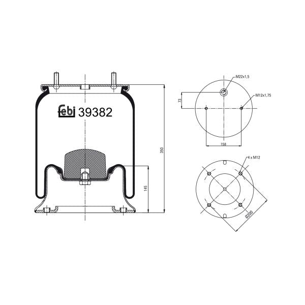 FEBI FE39382 Air Suspension Bellow