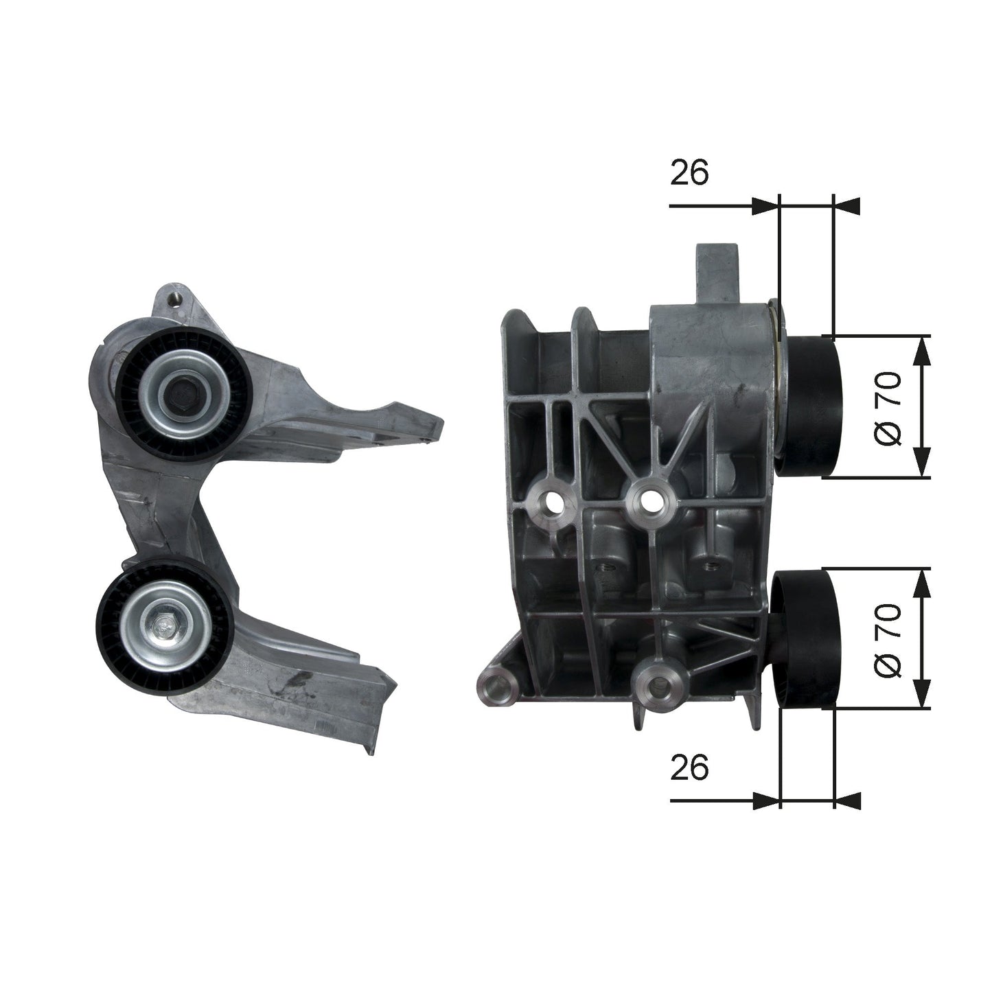 GATES GATT36107 V-Ribbed Belt Tensioner Pulley