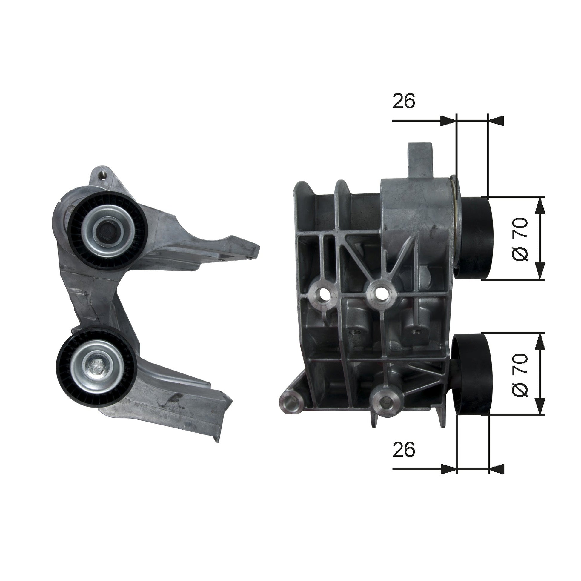 GATES GATT36107 V-Ribbed Belt Tensioner Pulley