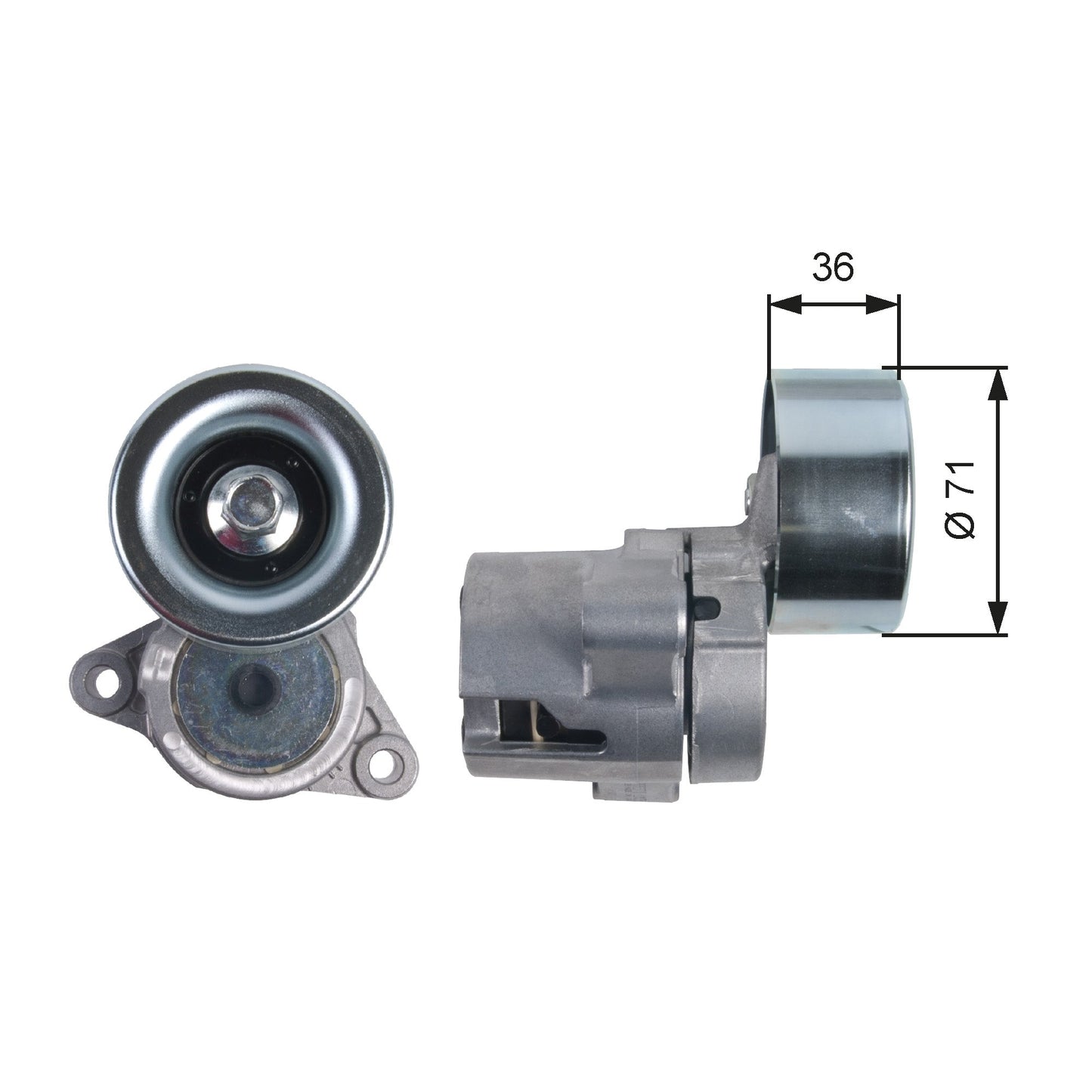 GATES GATT39133 V-Ribbed Belt Tensioner Pulley