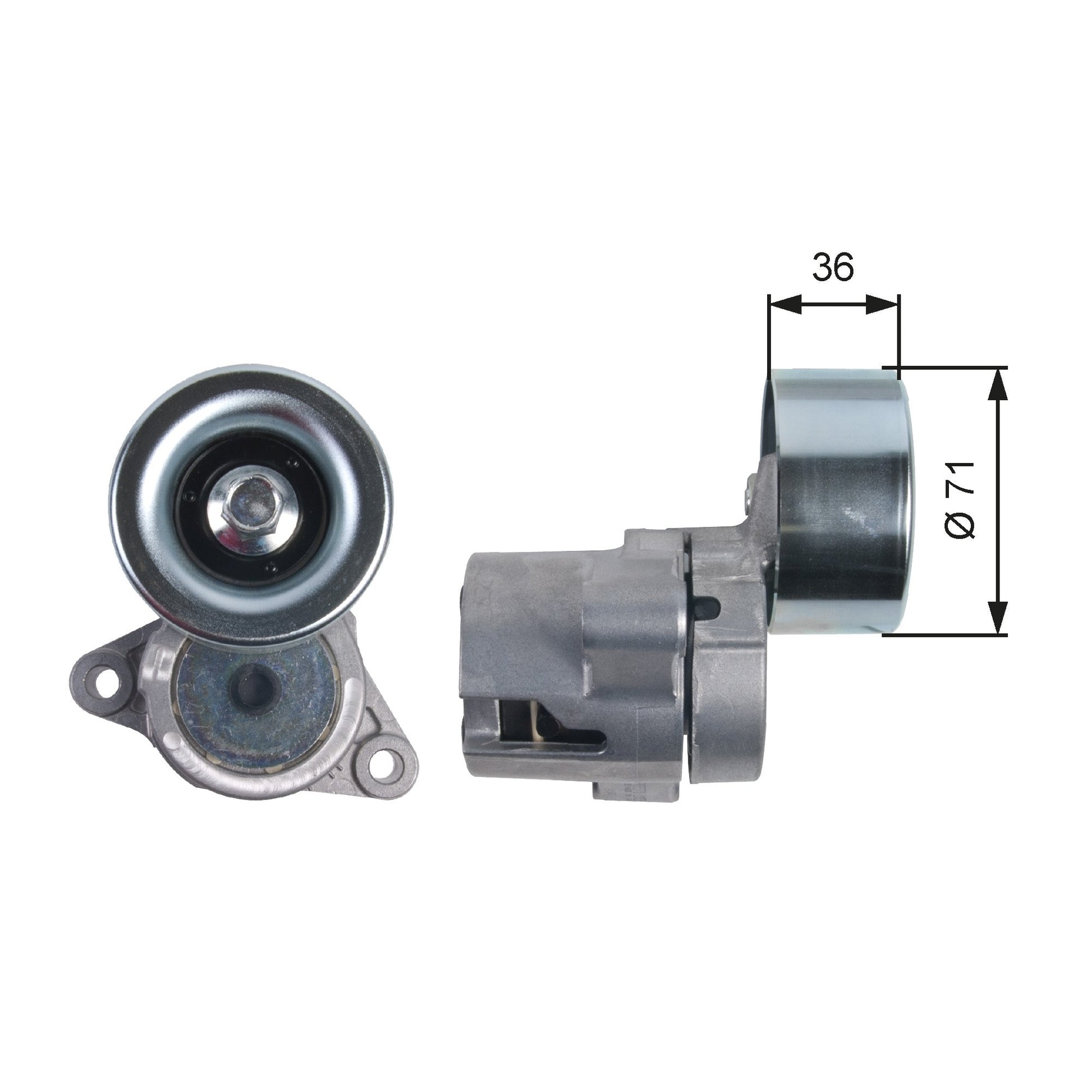 GATES GATT39133 V-Ribbed Belt Tensioner Pulley