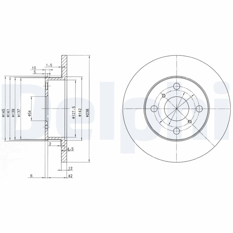 DELPHI BG2597 Brake Disc .