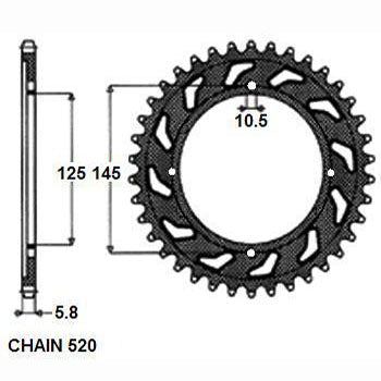 SUNSTAR SUNR1-3538-47 Chain Sprocket