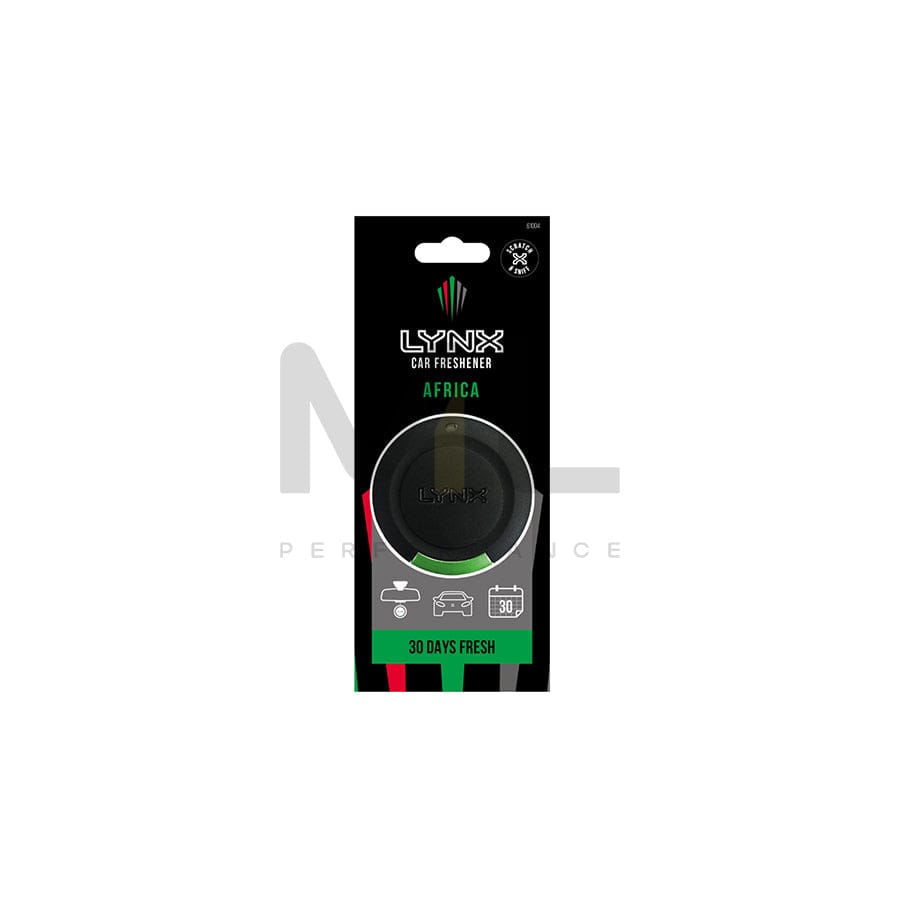 LYNX Scented Hanging Disc Car Air Freshener - Africa