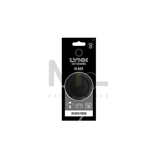 LYNX Scented Hanging Disc Car Air Freshener - Black