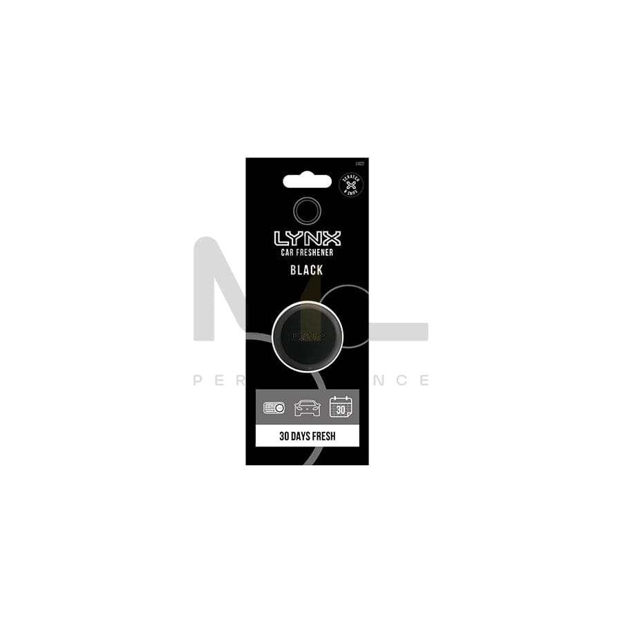 LYNX Mini Vent Clip Car Air Freshener - Black