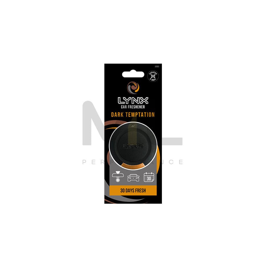 LYNX Scented Hanging Disc Car Air Freshener - Dark Temptation