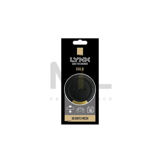 LYNX Scented Hanging Disc Car Air Freshener - Gold
