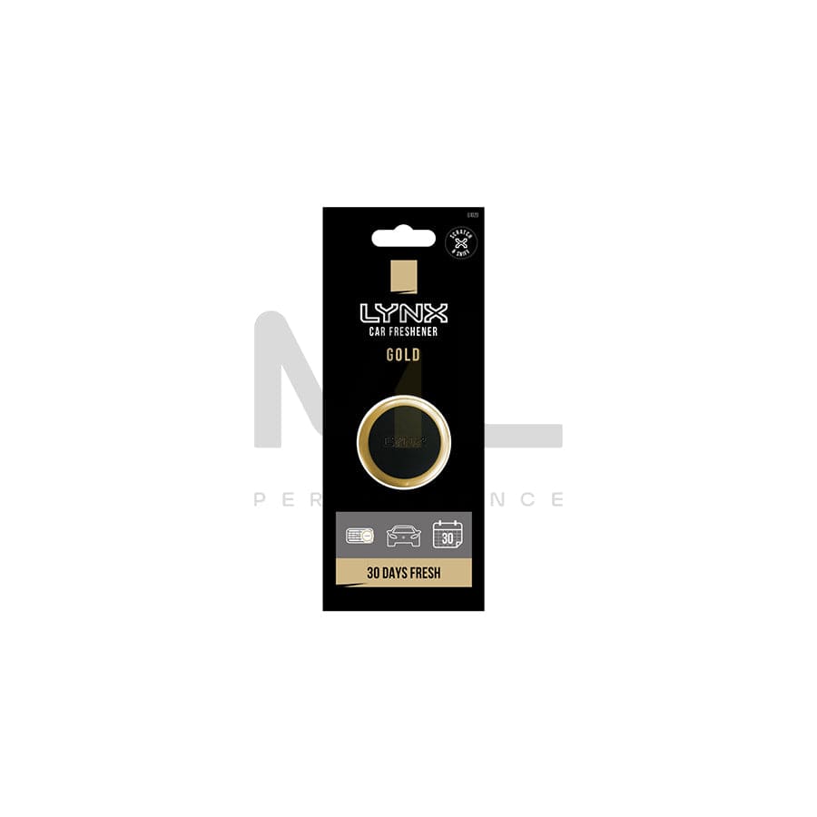 LYNX Mini Vent Clip Car Air Freshener - Gold