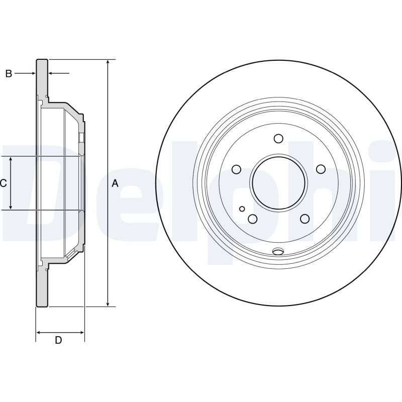 DELPHI BG4791C Brake Disc .