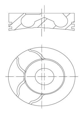 Mahle 0010111 - Piston with rings and pin