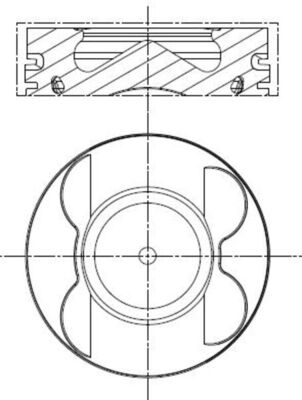 Mahle 001PI00107001 - Piston with rings and pin