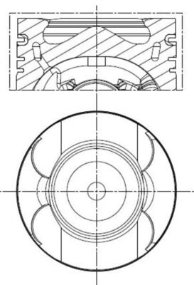 Mahle 001PI00133001 - Piston with rings and pin