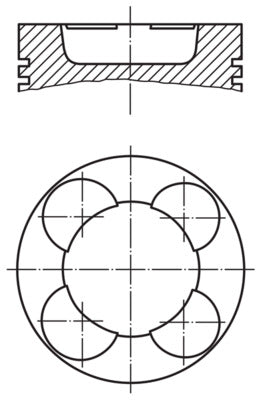 Mahle 0036511 - Piston with rings and pin