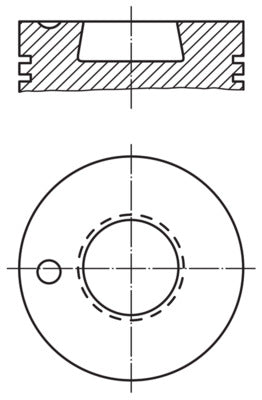 Mahle 0039300 - Piston with rings and pin