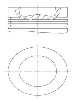 Mahle 0039810 - Piston with rings and pin