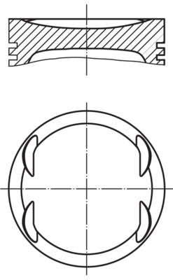 Mahle 0040801 - Piston with rings and pin