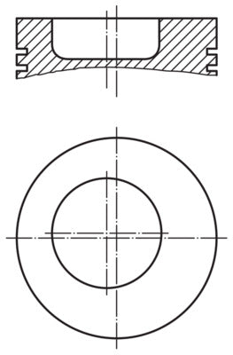 Mahle 0044502 - Piston with rings and pin