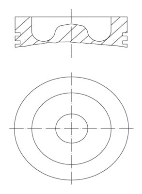 Mahle 0052812 - Piston with rings and pin
