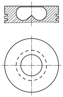 Mahle 0079701 - Piston with rings and pin