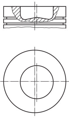 Mahle 007PI00110000 - Piston with rings and pin