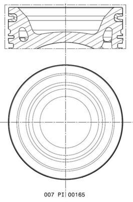 Mahle 007PI00165002 - Piston with rings and pin