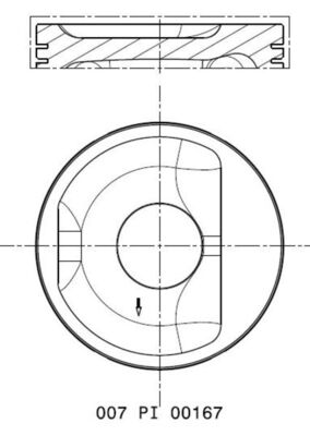 Mahle 007PI00167000 - Piston with rings and pin