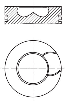 Mahle 0083200 - Piston with rings and pin