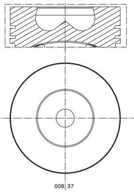 Mahle 0083700 - Piston with rings and pin