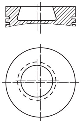 Mahle 0084200 - Piston with rings and pin