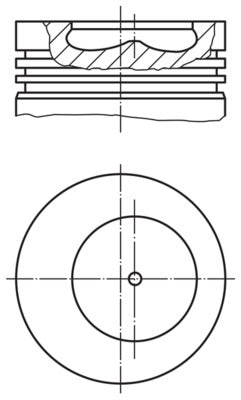 Mahle 0089600 - Piston with rings and pin