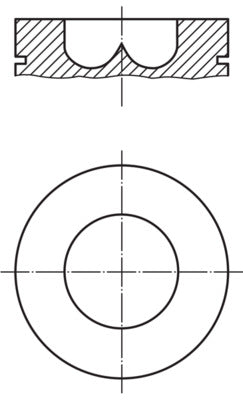 Mahle 0089700 - Piston with rings and pin