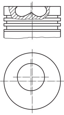 Mahle 0090702 - Piston with rings and pin