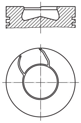 Mahle 0093500 - Piston with rings and pin