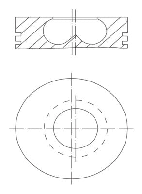 Mahle 0095001 - Piston with rings and pin