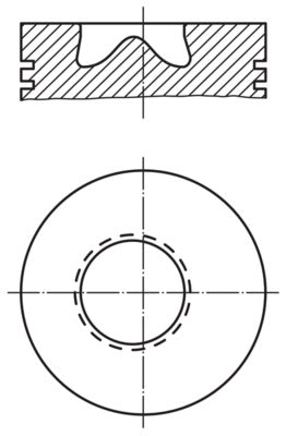 Mahle 0099600 - Piston with rings and pin