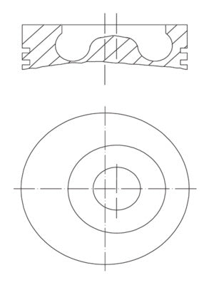 Mahle 0102700 - Piston with rings and pin