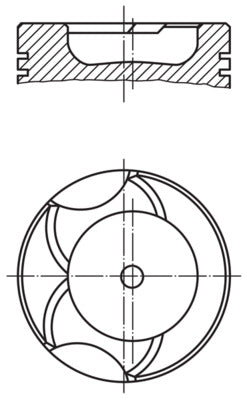 Mahle 0146302 - Piston with rings and pin