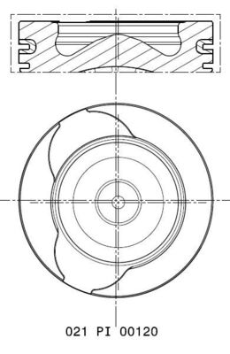 Mahle 021PI00120001 - Piston with rings and pin