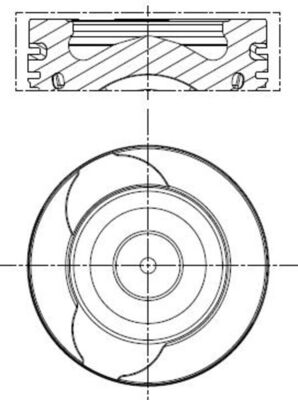 Mahle 021PI00128001 - Piston with rings and pin
