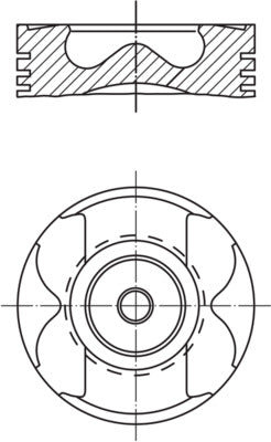 Mahle 0222600 - Piston with rings and pin