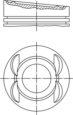Mahle 0280312 - Piston with rings and pin